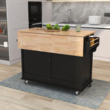 Kitchen Island Cart Concealed sliding barn door adjustable height