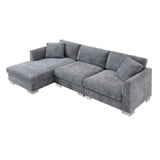 Modern Cloud Sectional Sofa,L-shaped Luxury Couch Set with 2 Free pillows