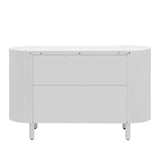 U-Style Curved Design Light Luxury Sideboard with Adjustable Shelves