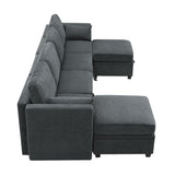 Grey Chenille Modular Sectional Sofa