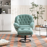 Accent chair  TV Chair  Living room Chair  with Ottoman-TEAL