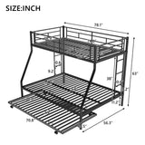 Twin over Full Bed with Sturdy Steel Frame