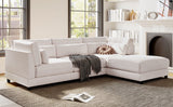 L shaped Sofa with Removable Ottomans