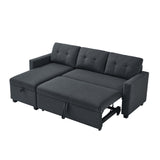 Pull Out Sectional Sofa with Storage Chaise