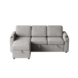 8" Sleeper Sofa, Sofa Bed - 2 in 1 Pull Out Sofa Bed with Storage Sofa, Sofa Sleeper with Pull Out Bed with Charging Port