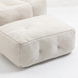 Fluffy White bean bag chair