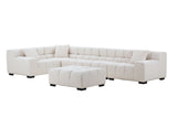 Beige L-Shaped Sectional Sofa