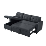 Pull Out Sectional Sofa with Storage Chaise