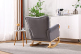 Grey Modern Rocking Chair Upholstered