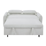 Pull-out Sofa Bed Convertible Couch 2 Seat Loveseat Sofa Modern Sleeper Sofa with USB Ports