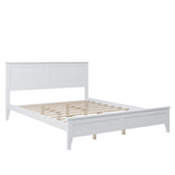 King White Solid Wood 5 Piece Bedroom Set