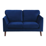 Blue Modern Contemporary 2pc Sofa Set