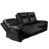 Trevor Triple Power Sofa,Genuine Leather with Lumbar Support