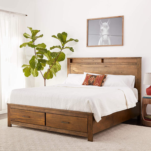 Eastern King Bed in Oak Finish