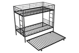 Metal Twin over Twin Bunk Bed with Trundle