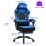 Blue Racing Gaming Office Computer Ergonomic Video Game Chair