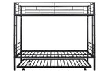 Metal Twin over Twin Bunk Bed with Trundle