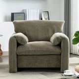 Modern Style Chenille Oversized Armchair