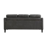 Gray 3pc Sofa Set Microfiber Upholstered