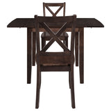 3-Piece Wood Drop Leaf Breakfast Nook Dining Table Set