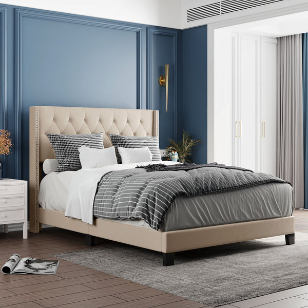 Queen Upholstered Platform Bed