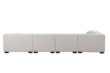 Beige L-Shaped Sectional Sofa