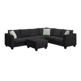 Black  Sectional Sofa Couch