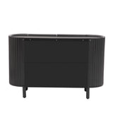 Curved Design Light Luxury Sideboard with Adjustable Shelves