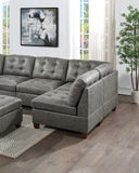 Gray Sectional 7pc Couch Set