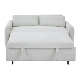 Pull-out Sofa Bed Convertible Couch 2 Seat Loveseat Sofa Modern Sleeper Sofa with USB Ports