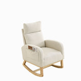 High Backrest Living Room Lounge Arm Rocking Chair