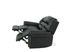 Black 1pc Reclining Loveseat Bonded Leather