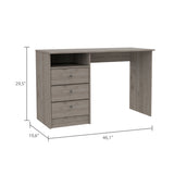 Providence 3-Drawer Writing Desk with Open Compartment Light Gray