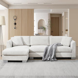 Sectional Sofa,L-shaped Luxury Couch Set with 2 Free pillows,4-seat Chenille