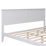 King White "Solid Wood" 3 Pieces King Bedroom Set