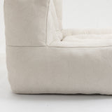 Fluffy White bean bag chair