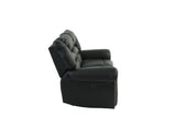 Black 1pc Reclining Loveseat Bonded Leather