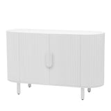 U-Style Curved Design Light Luxury Sideboard with Adjustable Shelves