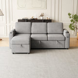 8" Sleeper Sofa, Sofa Bed - 2 in 1 Pull Out Sofa Bed with Storage Sofa, Sofa Sleeper with Pull Out Bed with Charging Port