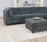 Grey Chenille Modular Sectional 8pc Couch Set