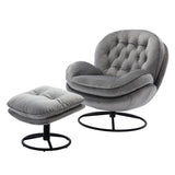 Accent chair  TV Chair  Living room Chair Grey with ottoman