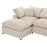 Sectional Sofa with Ottoman L Shaped Corner Sectional