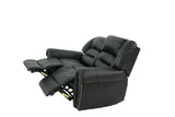 Black 1pc Reclining Loveseat Bonded Leather