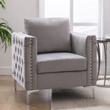 Modern Velvet Armchair Tufted Button