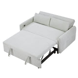 Pull-out Sofa Bed Convertible Couch 2 Seat Loveseat Sofa Modern Sleeper Sofa with USB Ports