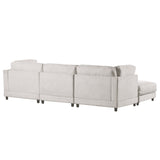 L shaped Sofa with Removable Ottomans