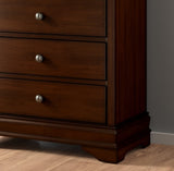 Louis Philippe Style Chest - Brown Cherry Finish Okume Veneer