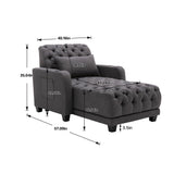 Dark Grey Living Room Leisure Sofa