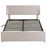 Queen Size Sleigh Bed with Side-Tilt Hydraulic Storage System