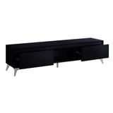 TV stand , LED, Black & Chrome Finish